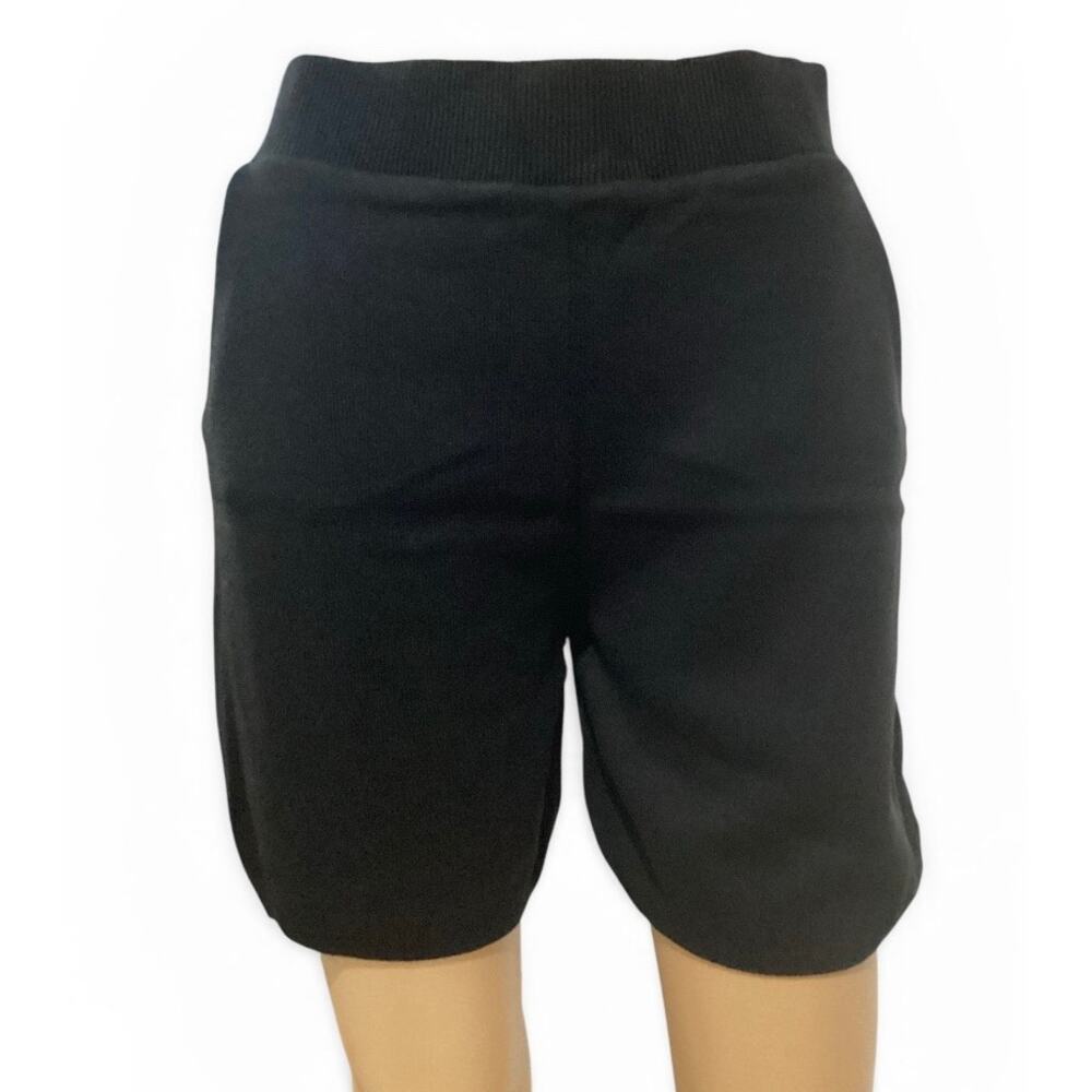 PrettyLittleThing Black Soft Knit Cycling Shorts size L black